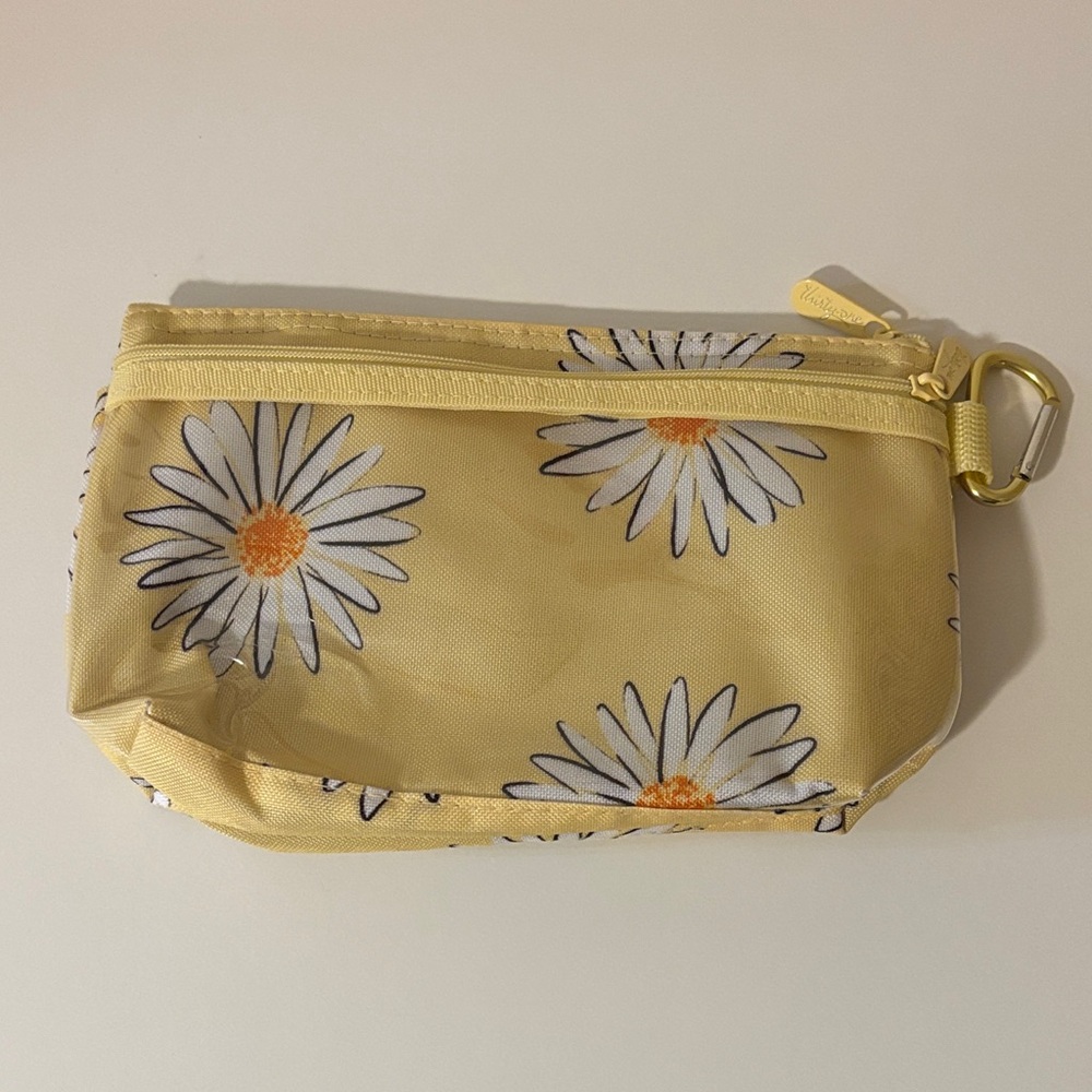 Thirty-One Yellow Daisy Cosmetic Bag